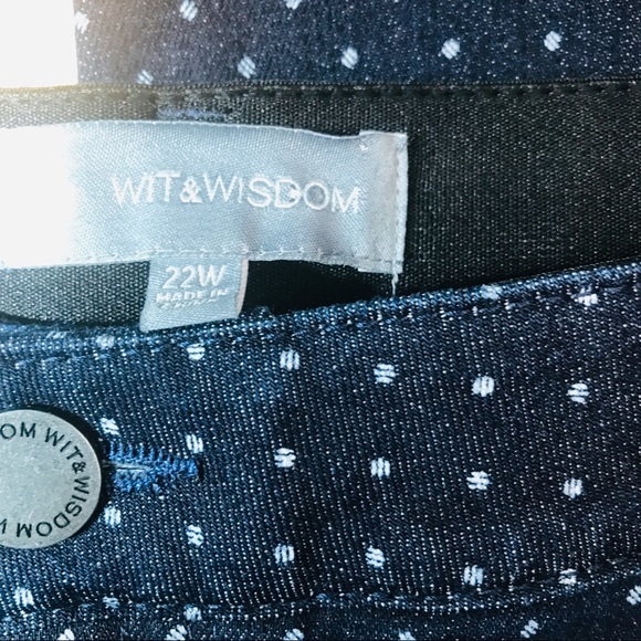 Size 22W | Wit & Wisdom Denim Polka Dot Jeans - Picture 11 of 16